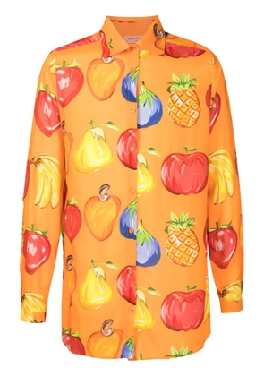 Amir Slama fruit-print button-up shirt - Orange