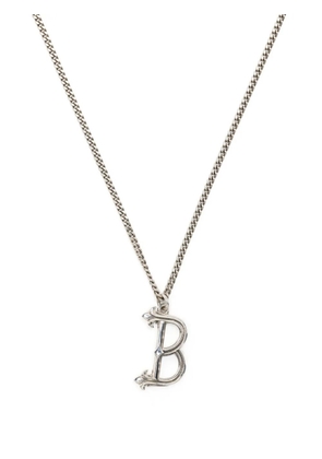 Emanuele Bicocchi B letter pendant necklace - Silver
