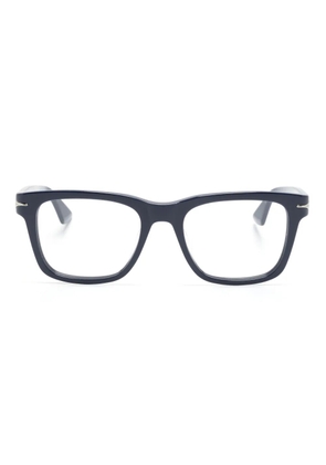 Montblanc logo-plaque square-frame glasses - Blue