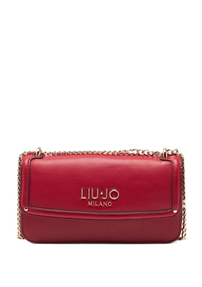LIU JO small logo lettering chain satchel - Red