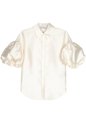 Dice Kayek puff-sleeve button-down shirt - White