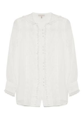 SHIATZY CHEN organza laced shirt - White