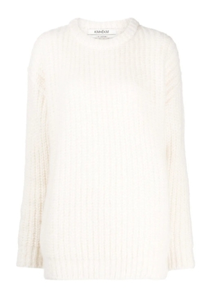 Kimhekim crew-neck chunky-knit jumper - White