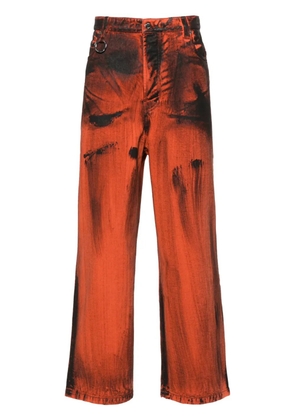 Études Studio District Dyed wide-leg jeans - Orange
