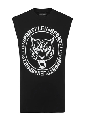 Plein Sport 'Sleeveless T-shirt Round Neck Carbon Tiger' - '0201 black / white'