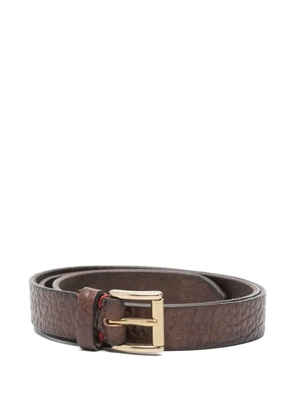 Eleventy leather buckle belt - Brown