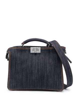 FENDI contrast-stitching denim tote bag - Blue