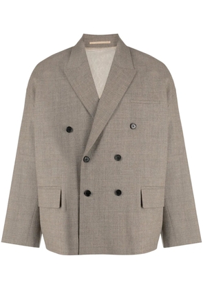 CROQUIS double-breasted wool blazer - Brown