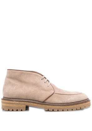 Eleventy suede leather lace-up boots - Brown
