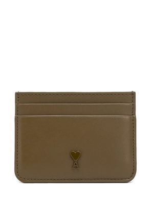 AMI Paris Ami De Coeur leather cardholder - Green