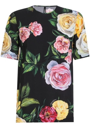 Dolce & Gabbana floral-print blouse - Black