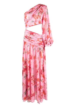 Bronx and Banco floral-print cut-out detailing dress - Pink