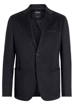 Zegna Oasi single-breasted cashmere blazer - Blue