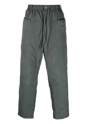Y-3 quilted drawstring-waist trousers - Green