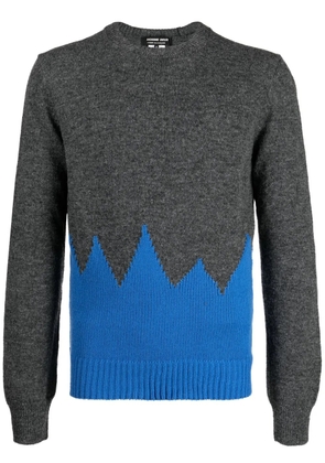 Comme des Garçons Homme Deux two-tone fine-knit jumper - Green