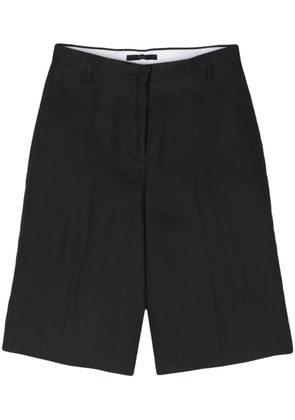 Paul Smith high-waisted linen tailored shorts - Black