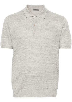 Corneliani speckle-knit polo shirt - Grey