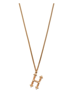 Emanuele Bicocchi H letter-pendant chain necklace - Gold