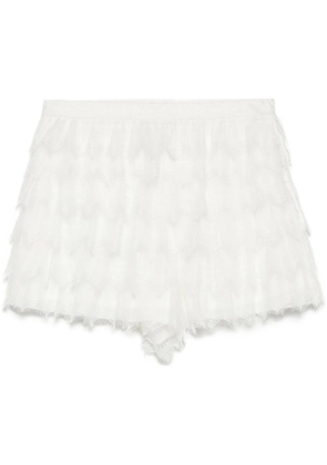 SHIATZY CHEN Sense of Ink Collection silk lace shorts - White