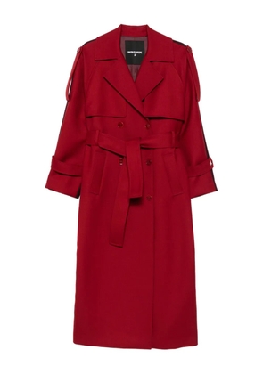 Patrizia Pepe double-breasted wool trench coat - Red