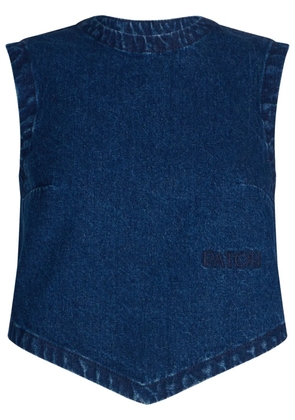 Patou scarf denim top - Blue