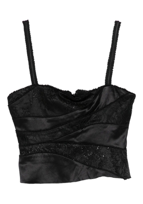 Botsi Eterna patchwork-design top - Black