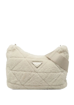 Prada Pre-Owned 2013-2025 Quilted Shearling Padded crossbody bag - White