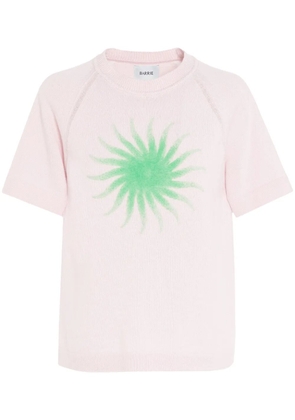 Barrie intarsia-knit cashmere knitted top - Pink