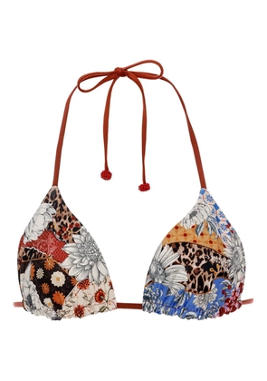 Agua Bendita Lolita Quilt bikini top - Neutrals