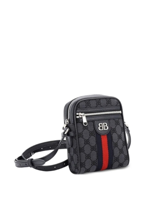 Balenciaga Pre-Owned x Gucci The Hacker Project Zip Messenger Bag BB Canvas Mini crossbody bag - Black