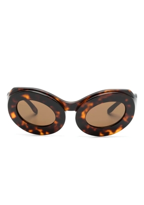 Henrik Vibskov tortoiseshell oval-frame sunglasses - Brown