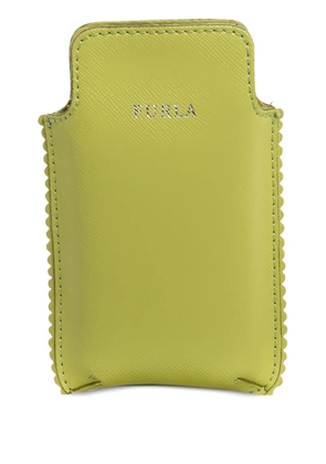 Furla scalloped-edge phone case - Green