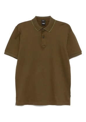 BOSS textured polo shirt - Green