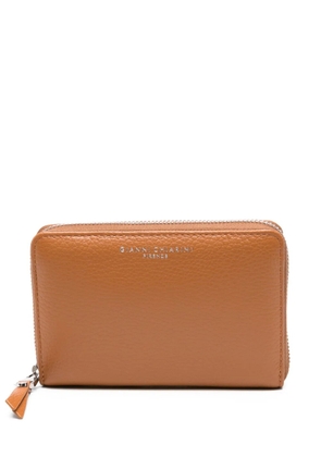 GIANNI CHIARINI grained-leather zip-around wallet - Brown