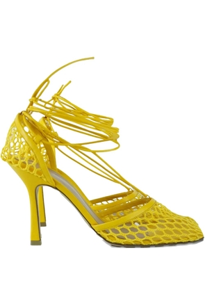 Bottega Veneta Pre-Owned 100mm crochet-knit sandals - Yellow