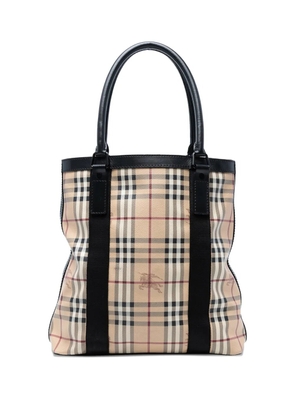 Burberry Pre-Owned 2000-2017 Haymarket Check Coated Canvas Vertical tote bag - Brown