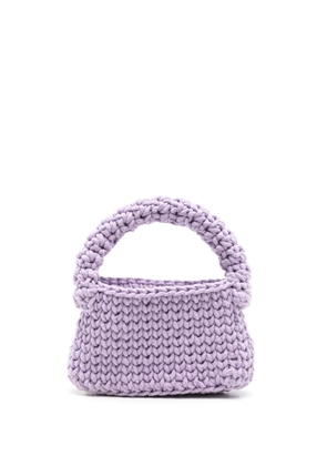 Nannacay Nicoletta crochet-knit shoulder bag - Purple