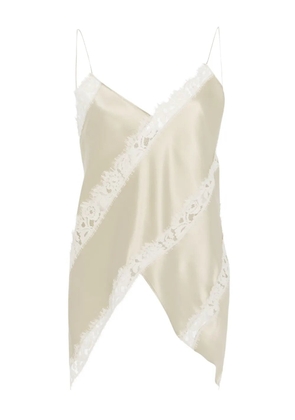 Rosetta Getty lace-panel blouse - Neutrals