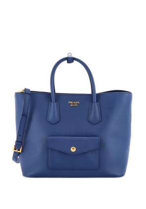 Prada Pre-Owned Front Pocket Convertible Saffiano Leather tote bag - Blue
