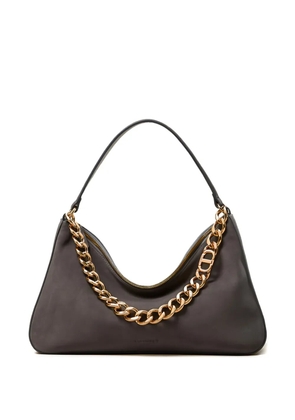 TWINSET chain-embellished suede shoulder bag - Grey