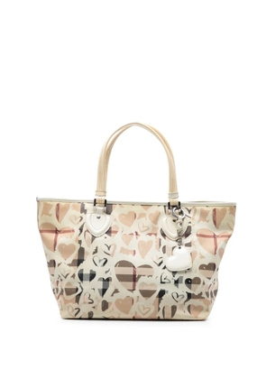 Burberry Pre-Owned 2000-2017 House Check Coated Canvas Hearts Gracie tote bag - Brown