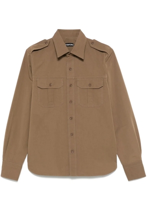 TOM FORD poplin shirt - Brown