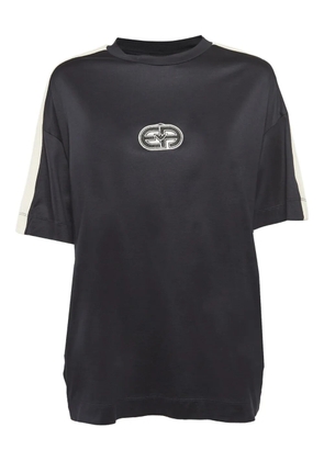 Emporio Armani Pre-Owned logo-embroidered T-shirt - Black