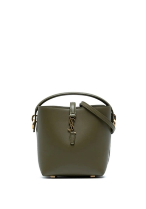 Saint Laurent Pre-Owned 2024 Mini Shiny Calfskin Le 37 bucket bag - Green