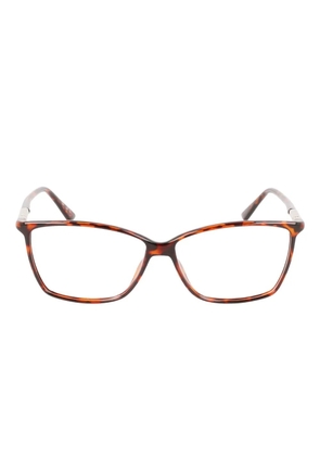 Calvin Klein tortoiseshell square-frame glasses - Brown