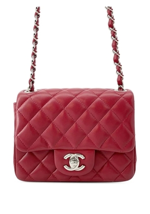 CHANEL Pre-Owned 2021-2025 Mini Square Classic Caviar Single Flap crossbody bag - Red