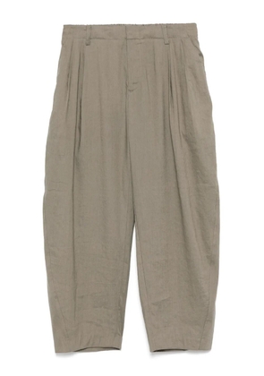 CROQUIS zip-up casual trousers - Green