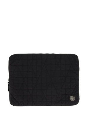 Stone Island quilted laptop case - Black