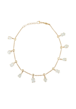Jacquie Aiche 14k yellow gold aquamarine shaker anklet