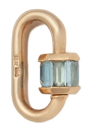 Marla Aaron 14K yellow gold Aquamarine Clasp pendant